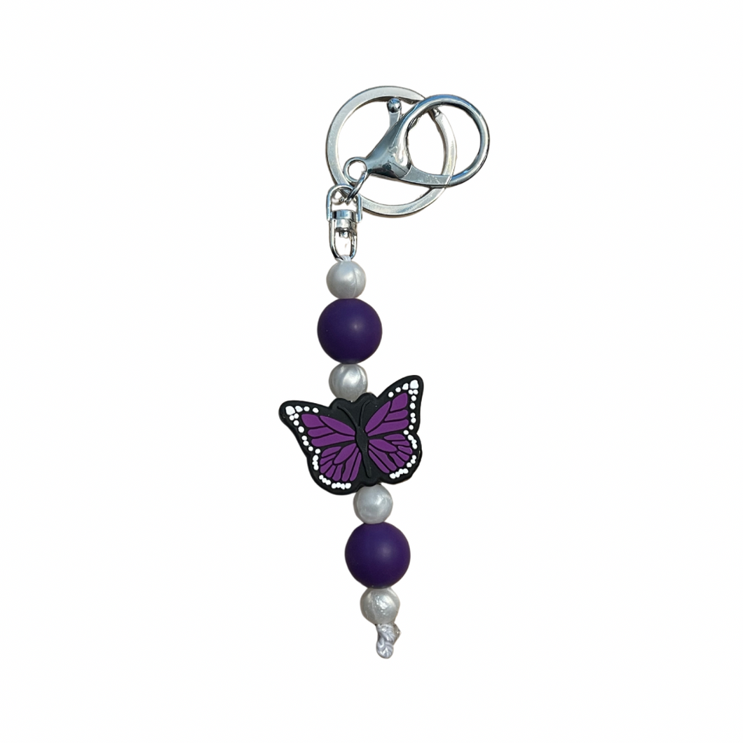 Purple for Lupus Butterfly Fidget Keychain