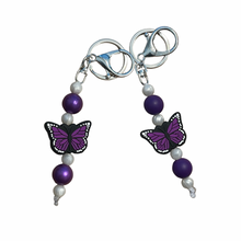 Load image into Gallery viewer, Purple for Lupus Butterfly Fidget Keychain
