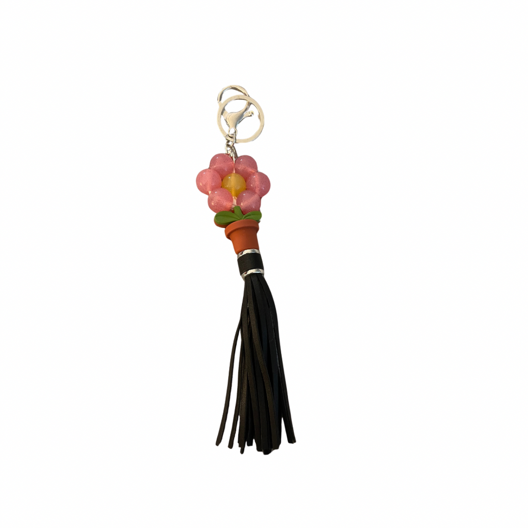 Floral Fringe Keychain